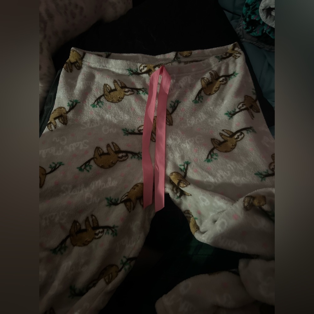 Bobbie Brooks sloth fleece pj pants